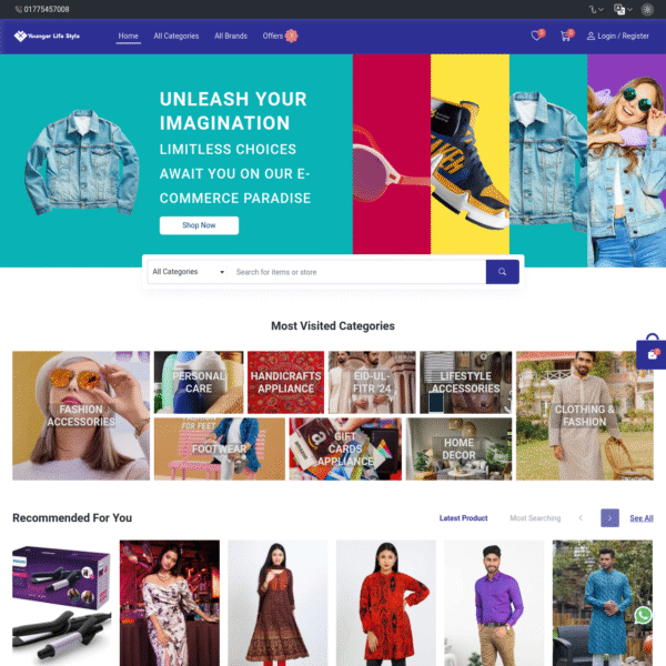 (Ecom-11) Laravel ecommerce Website Source Code / Script