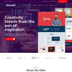 Elite-Design-Making-ideas-come-alive-on-the-internet Digital Service Website Source Code / Script